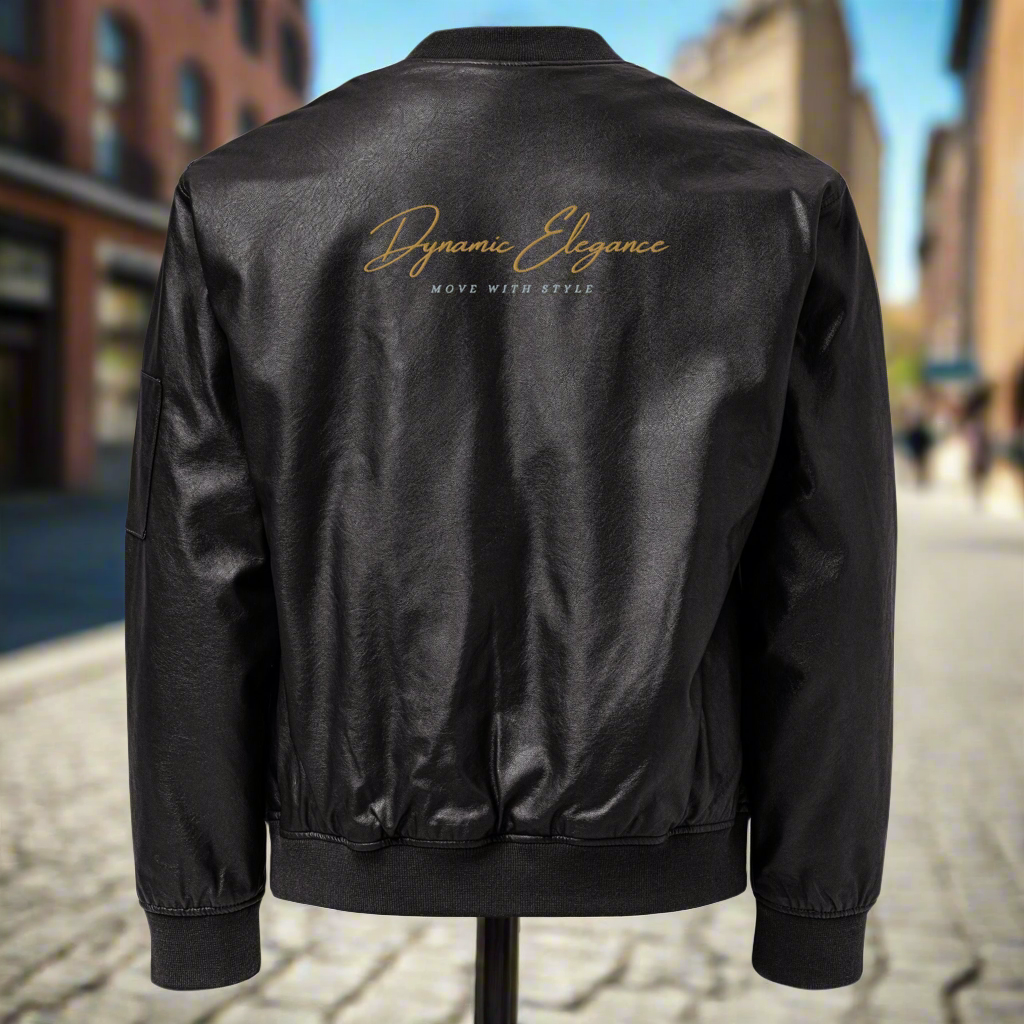 Bomber Jacket- Premium Classic Leather, Soft Modern Refined Look Dynamic Elegance
