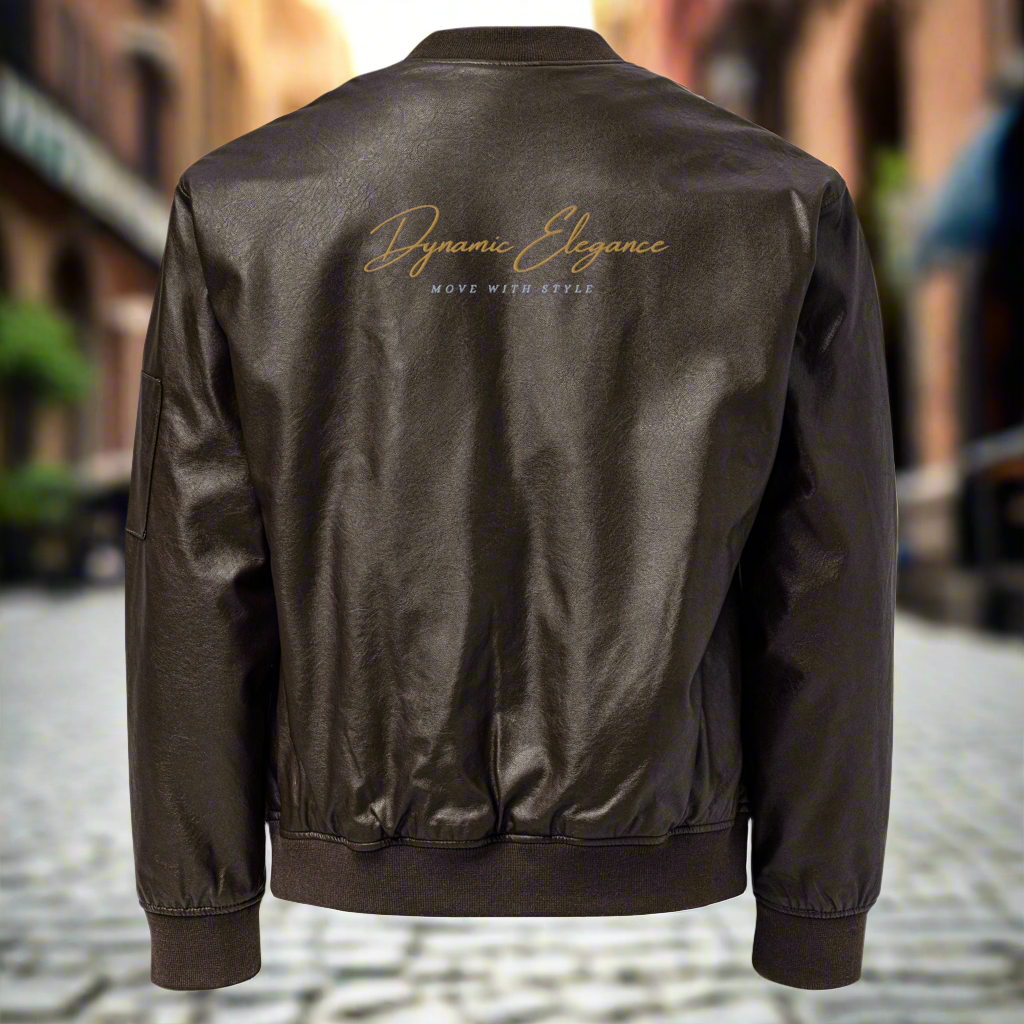 Bomber Jacket- Premium Classic Leather, Soft Modern Refined Look Dynamic Elegance