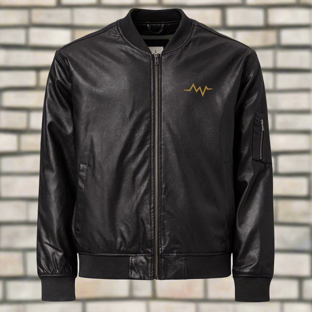 Bomber Jacket- Premium Classic Leather, Soft Modern Refined Look Dynamic Elegance
